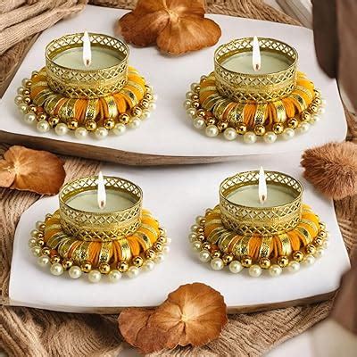 Buy Gadinfashion™ Tealight Candle Holders Round Votives Diya for Home ...