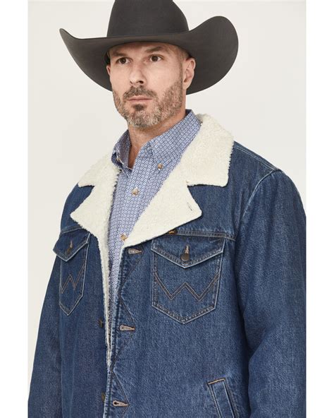 Wrangler Men's Sherpa Lined Denim Coat,