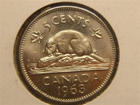 CANADA 5 Cents 1963 - Elizabeth II 1st portrait; round - For Sale, Buy ...