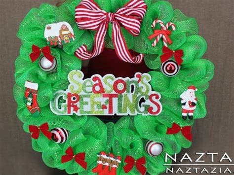 Christmas Wreath Using 10 Deco Mesh 的图像结果