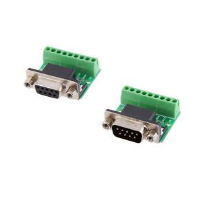 2pcs DB9 Male & Female RS232 RS485 Socket Converter - Buy 2pcs DB9 Male ...