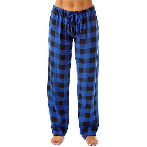 Knosfe Women's Flannel Pajama Pants, Buffalo Plaid, Blue - Walmart.com