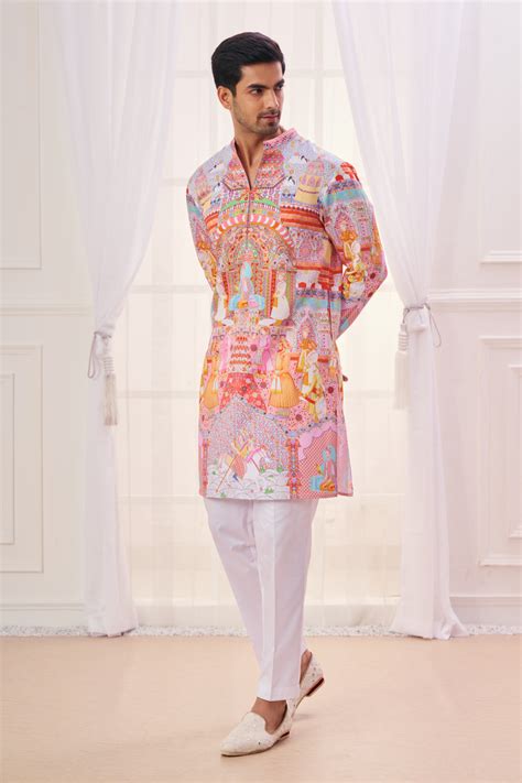Shop Royal Raj Darbar Printed Kurta Pajama Set – Taroob.in