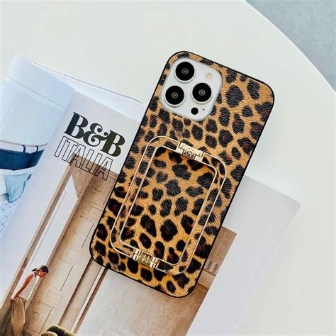 Classy Leopard Style Gold Buckle Holder Case - iPhone 13 series ...