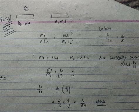 Two rods of same material and same cross-sectionhave the ratio of their ...