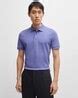 Buy BOSS Embroidered Logo Regular Fit Cotton Polo Shirt | Purple Color ...