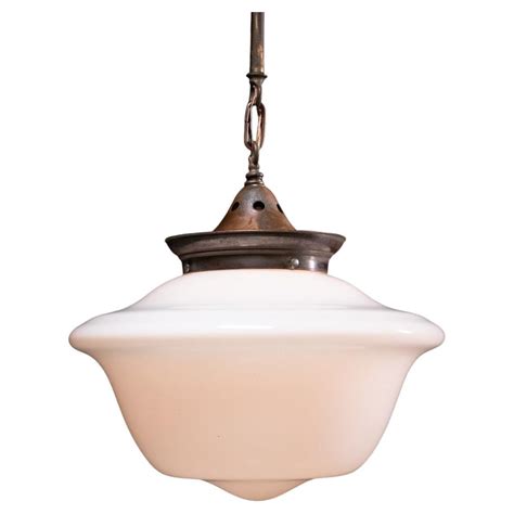 1920s Milk Glass Pendant Light at 1stDibs