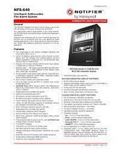 Fire Alarms And Detection Systems - Notifier 2 Loop NFS 2 640 E ...