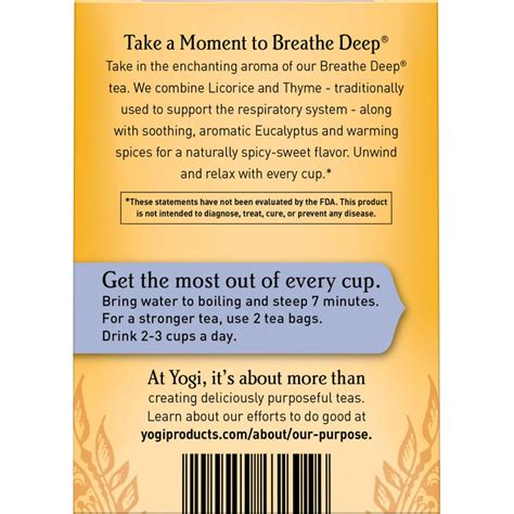 Yogi Breathe Deep Herbal Tea - Food E Concepts