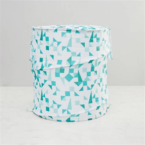 Buy Mekong Geometric Print Round Laundry Basket from Home Centre at ...