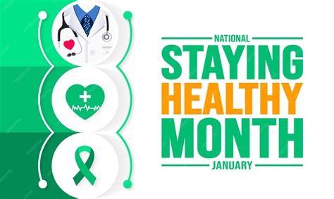 Premium Photo | January is national staying healthy month background ...