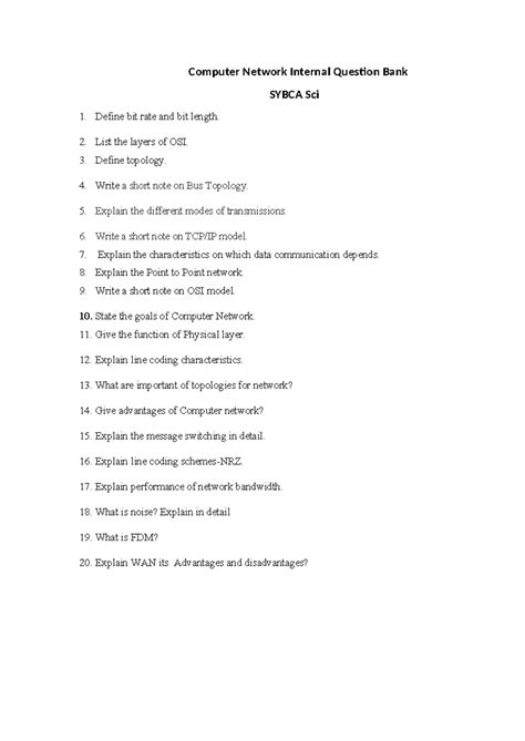 CN- Sybca-Internal QT - important question of computer network subject ...