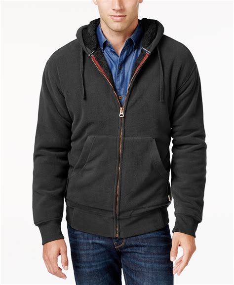 Weatherproof Vintage Men's Faux Sherpa-Lined Hoodie, Classic Fit ...
