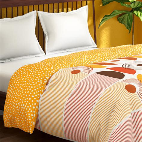 Buy PORTICO Hashtag Multicolour Printed Cotton Double Bed Comforter ...