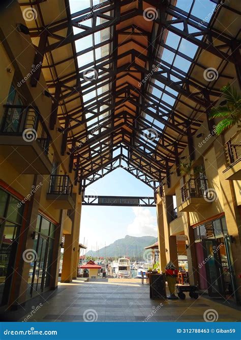 Seychelles, Mahe Island, Eden Plaza on Eden Island Editorial Stock ...