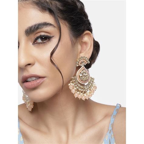 Buy I Jewels Gold Plated Traditional Handcrafted Kundan Earrings Online