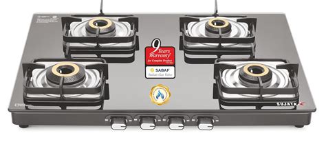 Sujata Gas Stove 4 Burner | Classic Gas Stove Auto Ignition | 9 Years ...