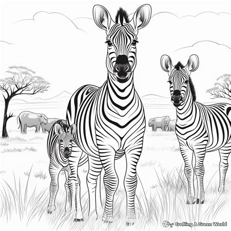 Zebra Coloring Pages - Free Printable Kids Coloring Pages