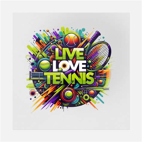 Live, Love, Tennis Street Art | Tennis Ready-to-Press DTF Transfers