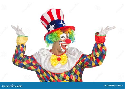 Clown with hat stock photo. Image of celebration, humourous - 35069964