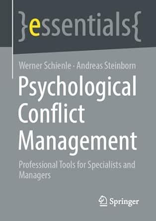 Psychological Conflict Management: Professional Tools for Specialists ...