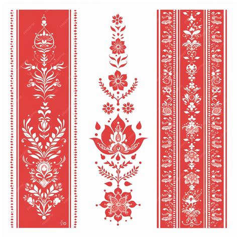Indian henna designs with traditional motifs | Premium AI-generated vector