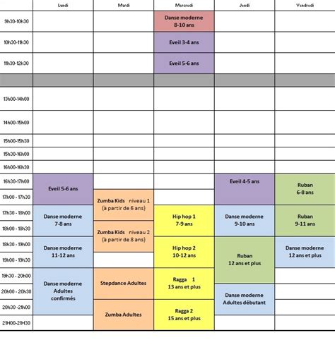 Emploi Du Temps Editable HTML/JavaScript 的图像结果