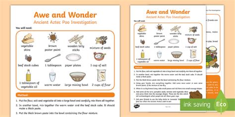 KS1 Ancient Poo Investigation Activity