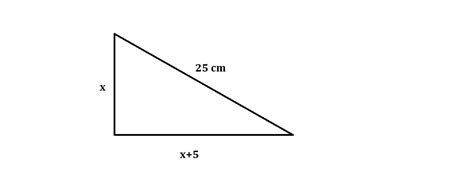 hypotenuse of a right angle triangle is 25 CM the long two sides are ...