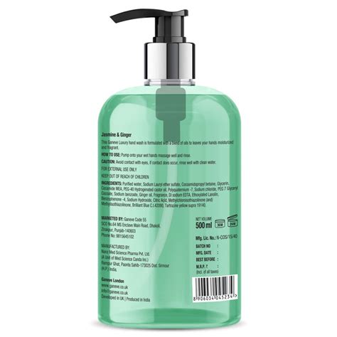Buy GANEVE LONDON JASMINE & GINGER LUXURY HAND WASH 500 ML. PACK OF 1 ...
