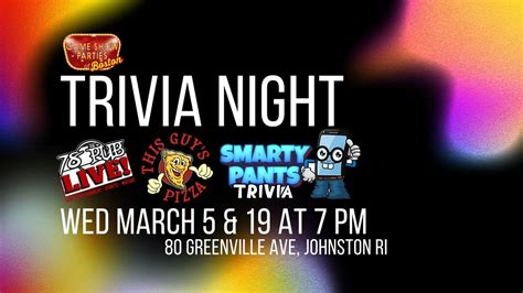 Wednesday Smarty Pants Trivia at The 78 Pub at This Guys Pizza in ...