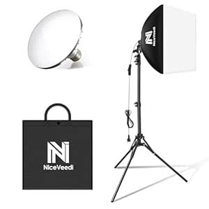 NiceVeedi Softbox Lighting Kit, 16'' x 16'' Softbox Photography ...
