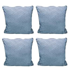 House of Quirk Jacquard Fabric Cushion Cover with Zipper Pack of 4 ...