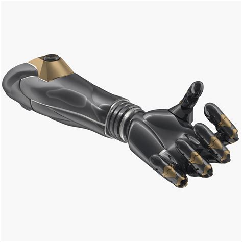 Black Metal Prosthetic Arm Rigged for Cinema 4D 3D | 3D Molier ...
