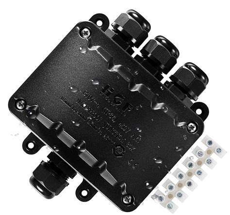 Buy 4 Way Junction Box, IP66 Waterproof Cable Connector with Terminal ...