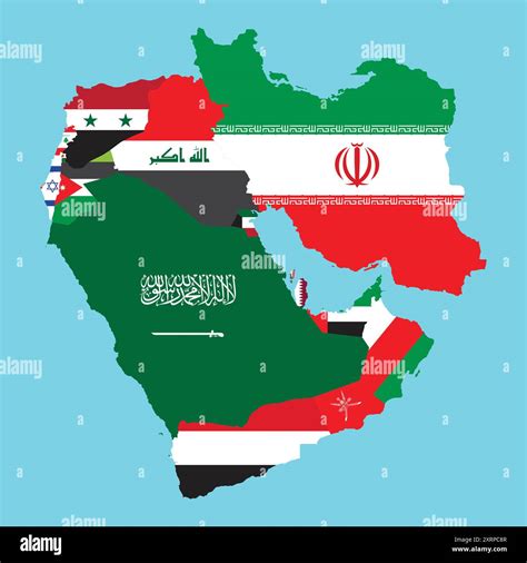 Flag Map Of East