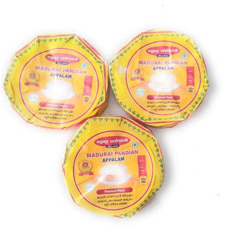 Soljardin Madurai Pandian Appalam Plain flavor South Indian Papad Snack ...