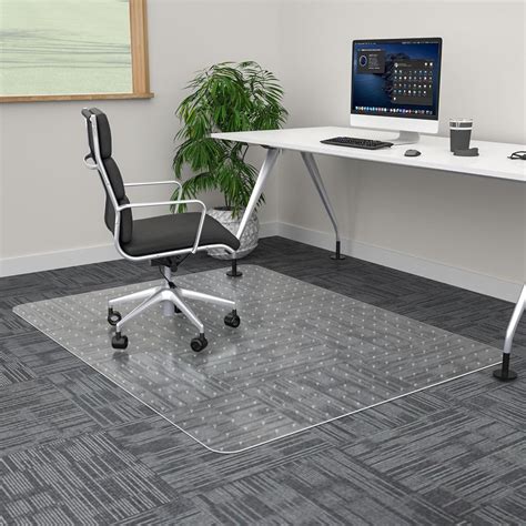 100pointONE Extra Large Office Chair Mat for Carpet, 35" x 55" Clear ...
