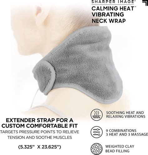 Calming Heat Neck Wrap by Sharper Image - Electric Heating Pad with ...