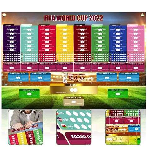 Buy iZoeL Qatar World Cup Wall Chart 2022, World Cup Football Wallchart ...