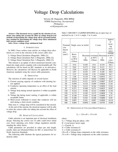 Image result for Voltage Drop Tutorial