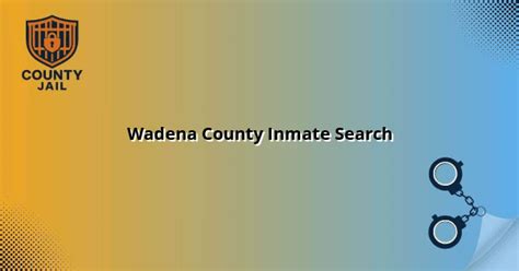 Wadena County Inmate Search