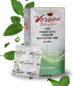 Version Extra Love Extra Time with Extra Dotted Mint Flavored Condom ...