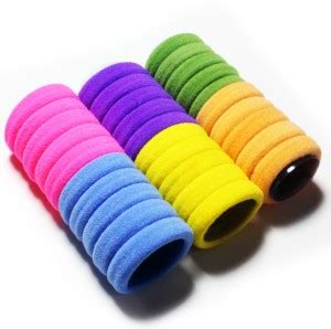 High Profile Colourful Hair Rubber Bands Multicolours Elastic Cotton ...
