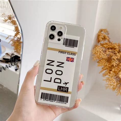 City Boarding Pass Travel Ticket Custom Slim Soft Cases – ATCASA