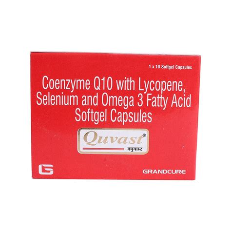 Quvast Soft Gelatin Capsule 10's Price, Uses, Side Effects, Composition ...