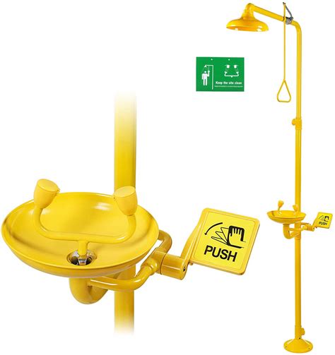Buy CGOLDENWALL Combination Emergency Eyewash Shower Station Emergency ...
