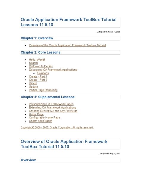 Oracle Application Framework Tutorial 的图像结果