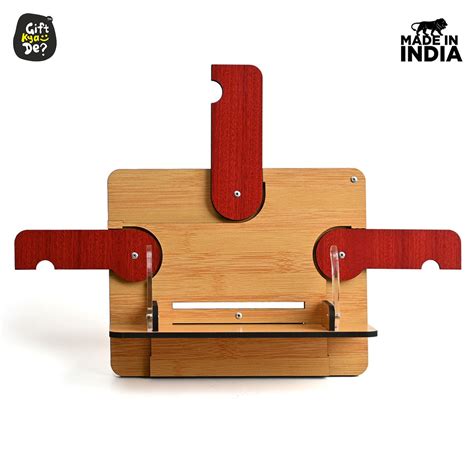 Buy Wooden Book Reading Stand Online - Gift Kya De | Book Accessories