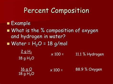 Image result for Percent Composition Examples